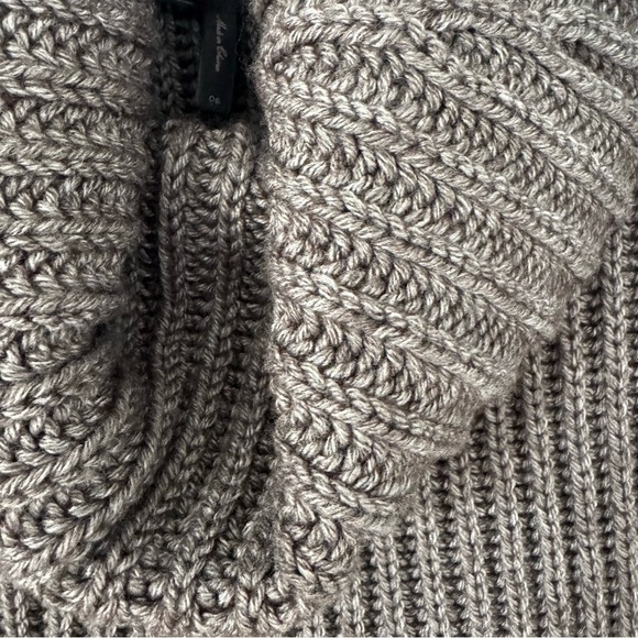 BCBGMAXAZRIA Harvey Wool Cape Poncho Sweater Grey Dusk -Heavy Knit-Cowl Neck NWT - Picture 3 of 9